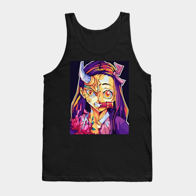 nezuko wpap pop art Tank Top by Kuli art